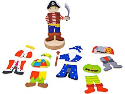 Bigjigs Toys Magnetické oblékací puzzle mystické postavy
