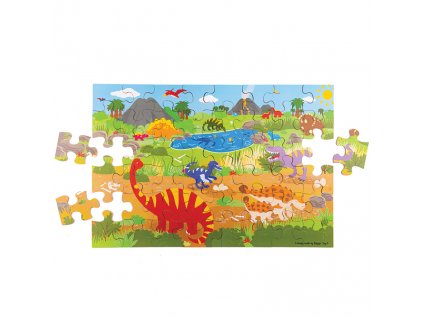 Bigjigs Toys Podlahové puzzle Dinosauři 48 dílků