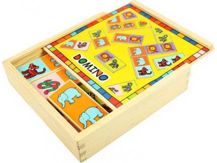 Bigjigs Toys Dřevěné domino se zvířátky