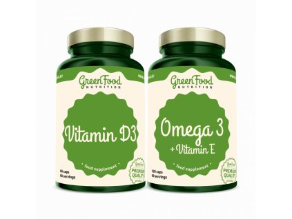 Omega 3 120 kapslí + Vitamin D3 60 kapslí