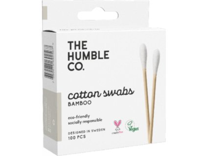 Cotton swabs bamboo, vatové tyčinky z biobavlny a bambusu 100 ks