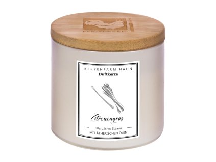 Přírodní svíčka Lemongrass, slonovinové sklo 1 ks, 6,5 cm