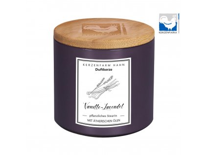 Přírodní svíčka Vanilla lavender, pískové sklo 1 ks, 6,5 cm