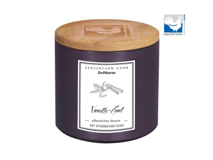 Přírodní svíčka Vanilla cinnamon, pískové sklo 1 ks, 6,5 cm