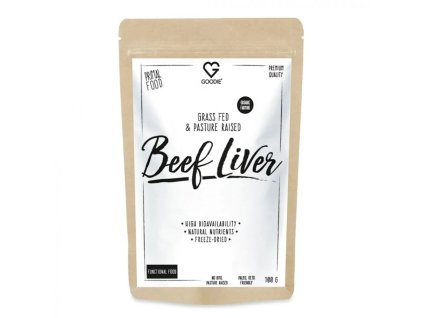 GOODIE Hovězí játra - mrazem sušená - volný chov - organické BIO zemědělství - 100 g