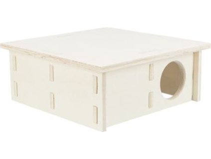 Dřevěný domeček pro hlodavce, 4 komory, 30 x 12 x 30 cm
