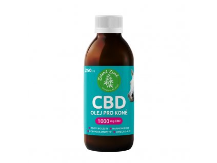 Zelená Země CBD olej pro koně 1000 mg, 250 ml