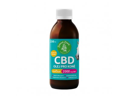 Zelená Země CBD olej pro koně Extra 2000 mg, 250 ml