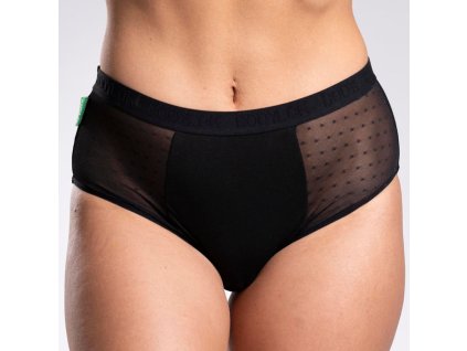 BODYLOK Menstruační kalhotky Hi-waist černé - střední menstruace (Varianta s)
