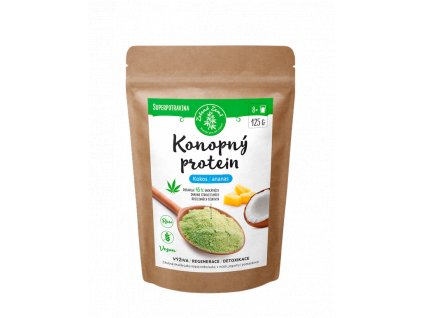 Zelená Země Konopný protein 125 g kokos s ananasem