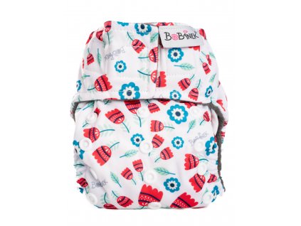 Bobánek Novorozenecká abdukční AIO plenka suchý zip - Tulipány