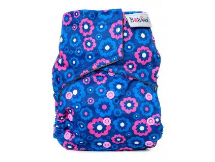 Bobánek Kapsová AIO plenka Premium suchý zip - Modré květiny