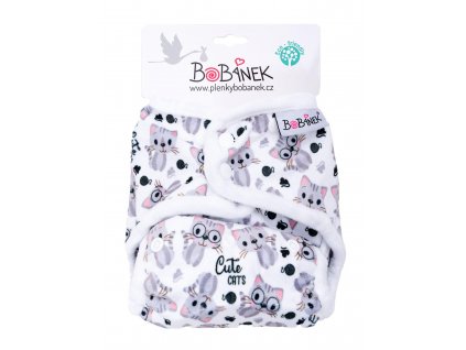 Bobánek Svrchní kalhotky extra jemné patentky - Cute cats