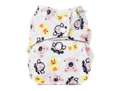 Bobánek Kapsová extra jemná plena AIO Premium patentky - Zvířátka
