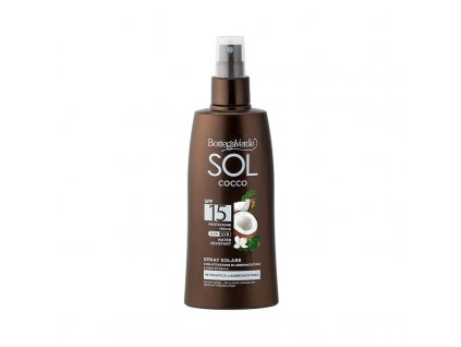 Bottega Verde SOL Voděodolný sprej na opalování SPF15 Kokos, 200ml  + Dárek