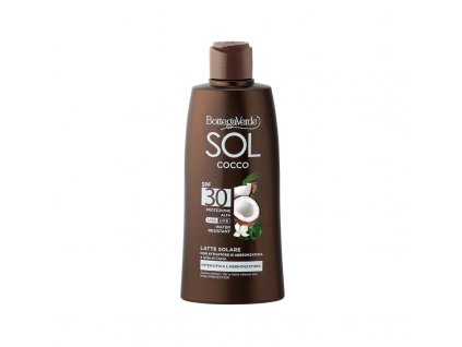 Bottega Verde SOL Voděodolné mléko na opalování SPF30, Kokos, 200 ml  + Dárek