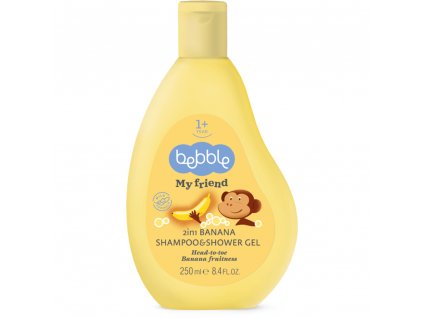 Dětský šampon a sprchový gel 2v1 banán Bebble 250 ml