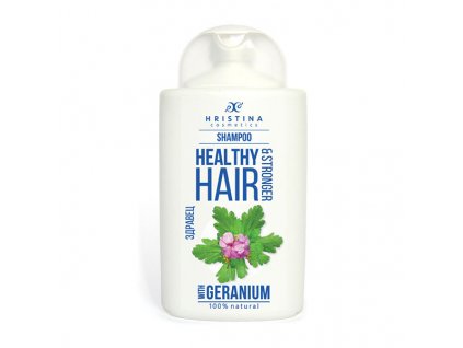 Hristina Přírodní šampon pelargonie pro zdravé a silné vlasy, 200 ml