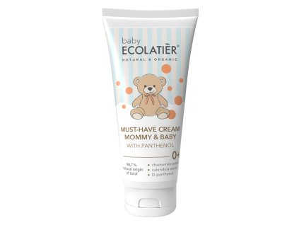 ECOLATIER Esenciální krém s pantenolem pro miminko a maminku 0+, 100 ml