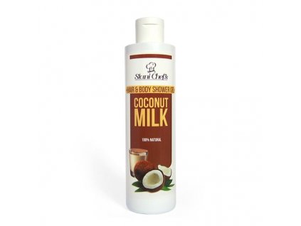 Hristina Přírodní sprchový gel na vlasy a tělo kokosové mléko, 250 ml