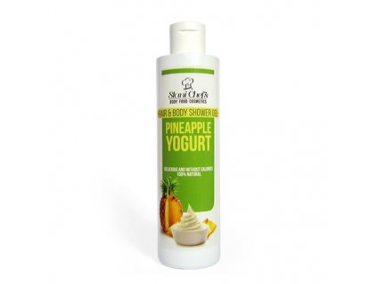 Hristina Přírodní sprchový gel na vlasy a tělo jogurt s ananasem, 250 ml
