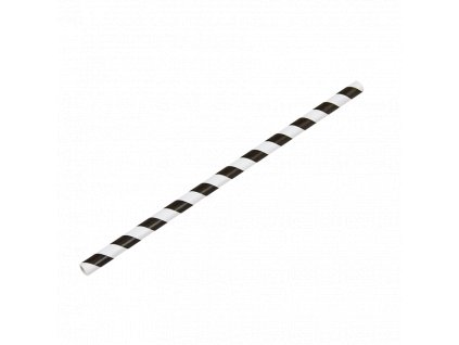 Papírové brčko Jumbo černo-bílé proužky 8/250 mm ideal pack® bal/100 ks