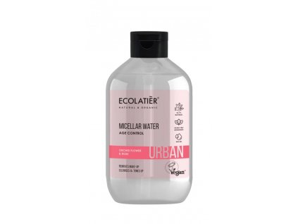 ECOLATIER URBAN - Odličovací micelární voda pro zralou pleť - Květ Orchideje a Růže, 400 ml