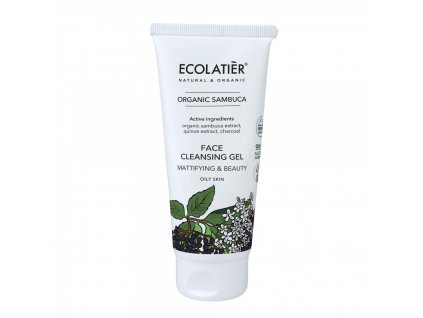 ECOLATIER - Čistící gel na obličej - smíšená a mastná pleť - Organický Černý Bez, 100 ml