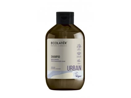 ECOLATIER URBAN - Obnovující šampon pro poškozené vlasy – Arganový olej a Bílý Jasmín, 600 ml