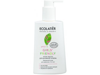 ECOLATIER - Krémové mýdlo - intimní hygiena pro dívky, 250 ml