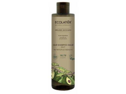 ECOLATIER - 2v1 šampon-balzám na vlasy, AVOKÁDO, 350 ml