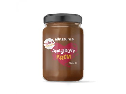 Allnature Arašídový krém s hořkou čokoládou, 920 g