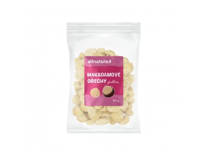 Allnature Makadamové ořechy, 50 g