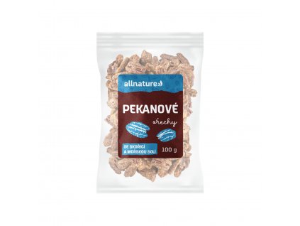 Allnature Pekanové ořechy se skořicí a mořskou solí, 100 g