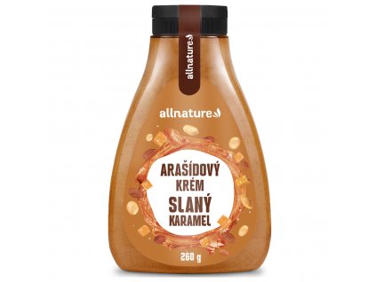 Allnature Arašídový krém - slaný karamel, 260 g