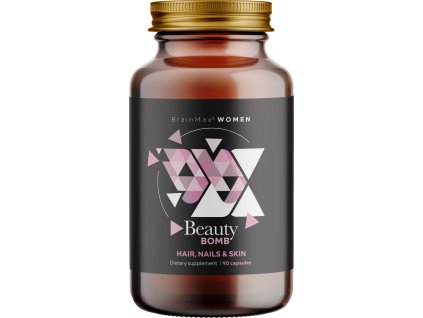 BrainMax Women Beauty Bomb- vlasy, nehty, pleť, 90 rostlinných kapslí