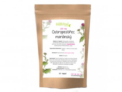 HillVital Ostropestřec mariánský, 60 kapslí