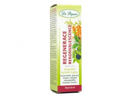 Regenerace rekonvalescence, originální bylinné kapky, 50 ml Dr. Popov