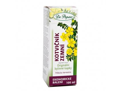 Kotvičník zemní, originální bylinné kapky, 100 ml Dr. Popov