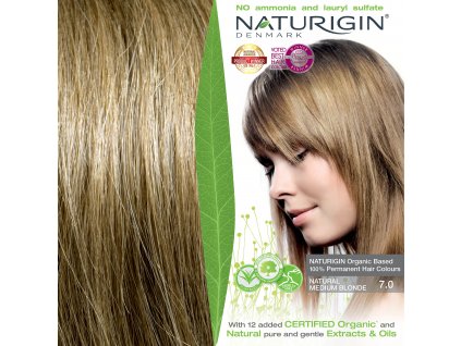 7.0 NATURAL MEDIUM BLOND NATURIGIN EUC 72