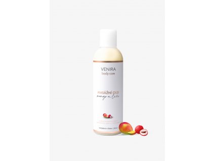 VENIRA masážní olej, mango a liči, 200 ml
