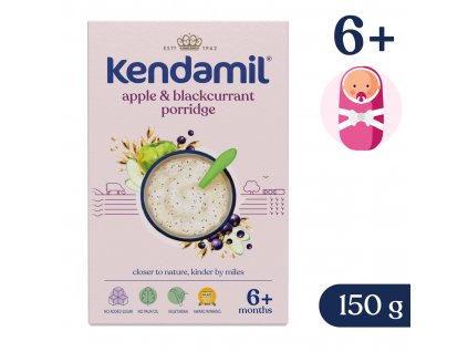 Kendamil Mléčná kaše s černým rybízem a jablky (150 g), exp. 30.04.2024