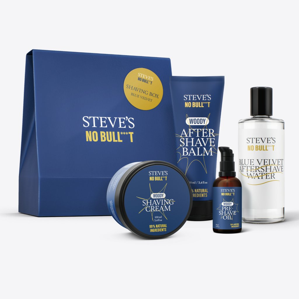 Steves Stevův Holicí box Blue velvet, 4 Ks