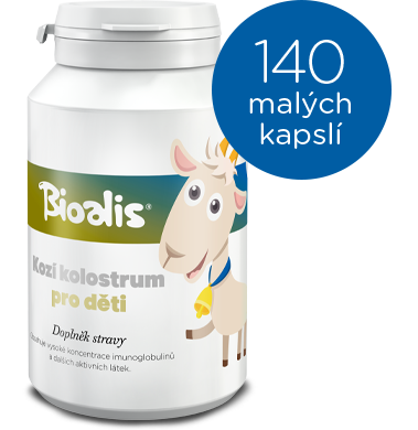 BIOALIS Kozí kolostrum pro děti, 140 kapslí