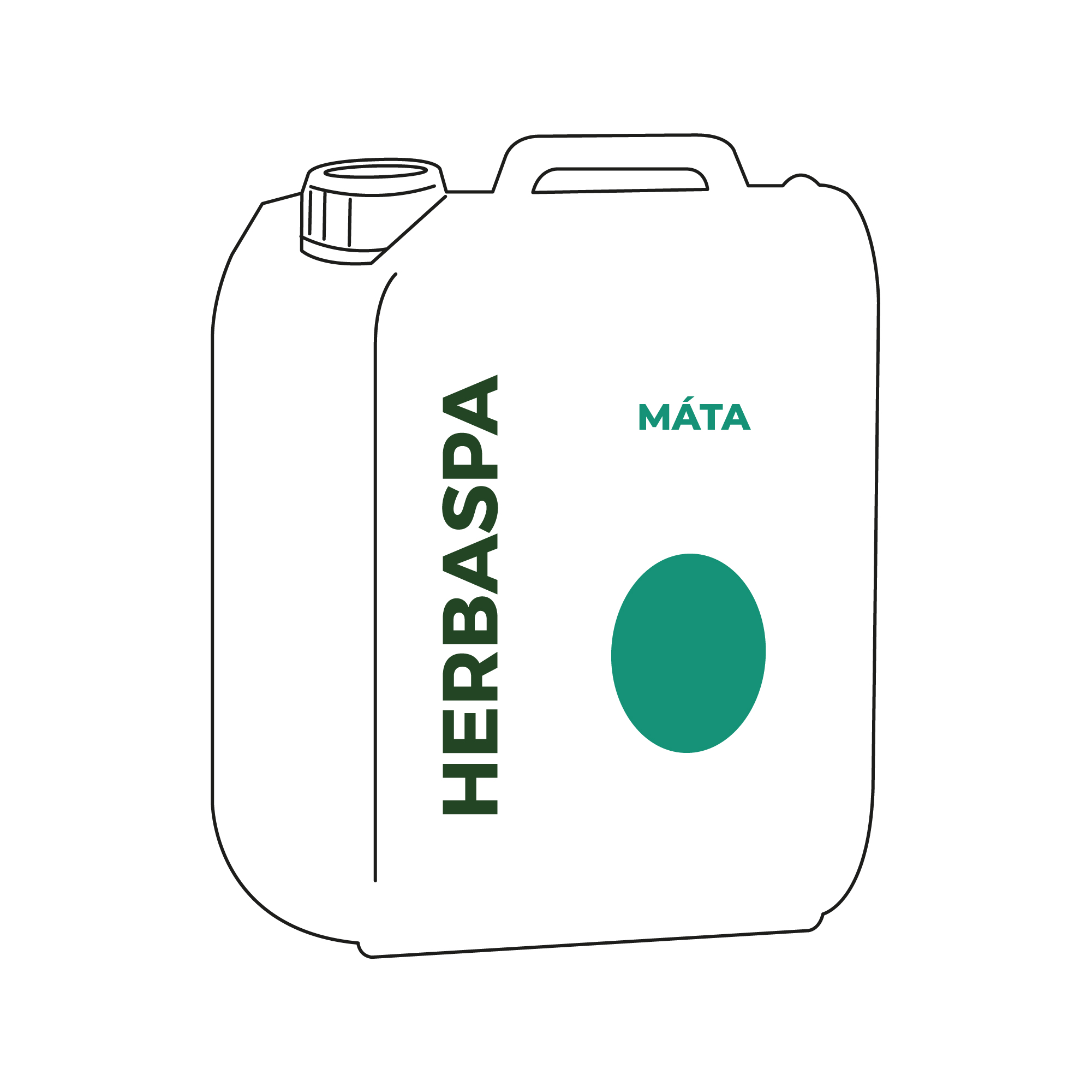 Herbadent HERBASPA Nepěnivá bylinná koupel Máta Objem: 5000 ml