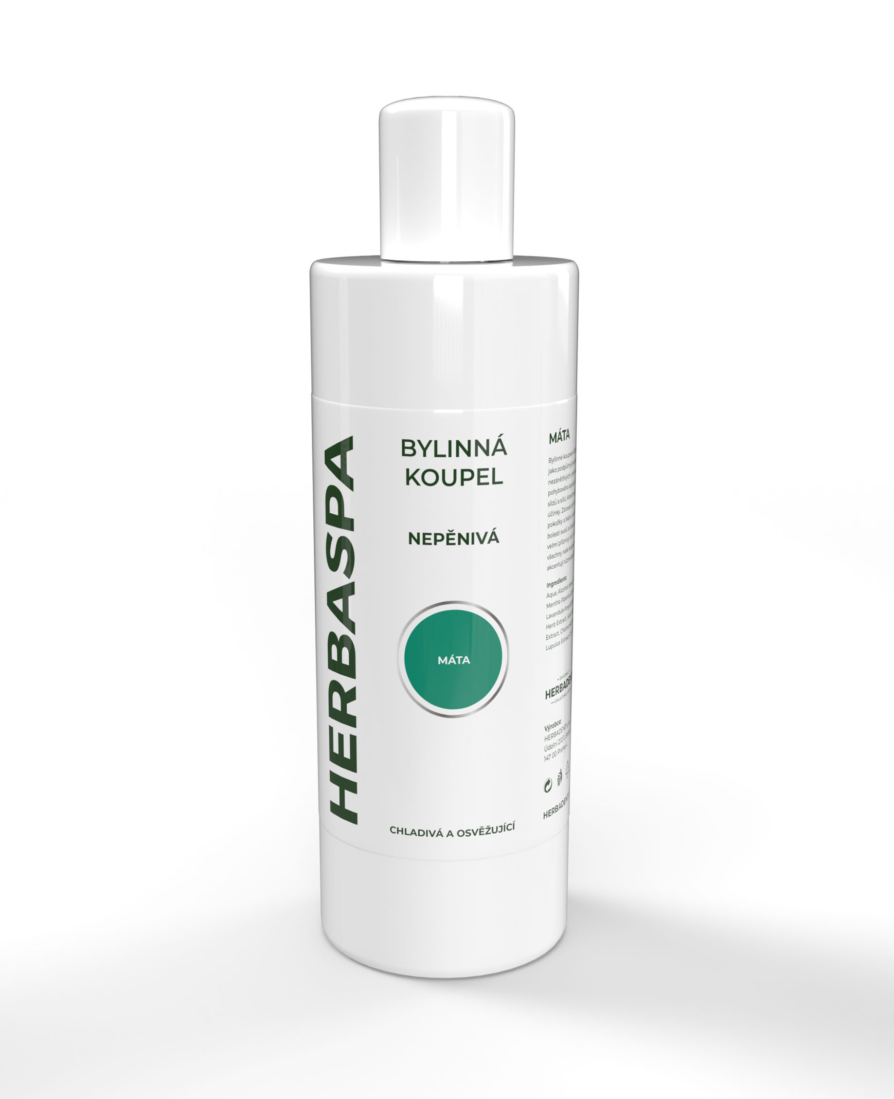 Herbadent HERBASPA Nepěnivá bylinná koupel Máta Objem: 400 ml
