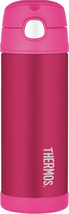 THERMOS Dětská termoska s brčkem - růžová 0,47