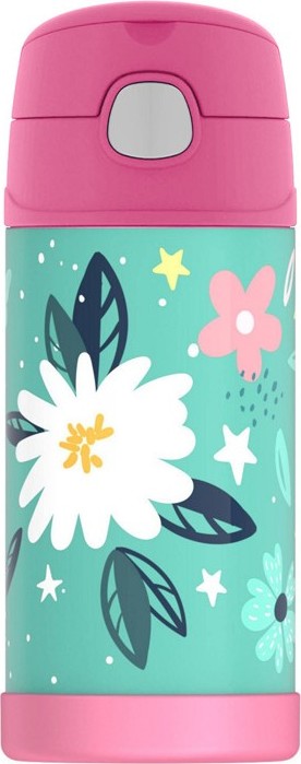 THERMOS Dětská termoska s brčkem - wild flowers 0,355