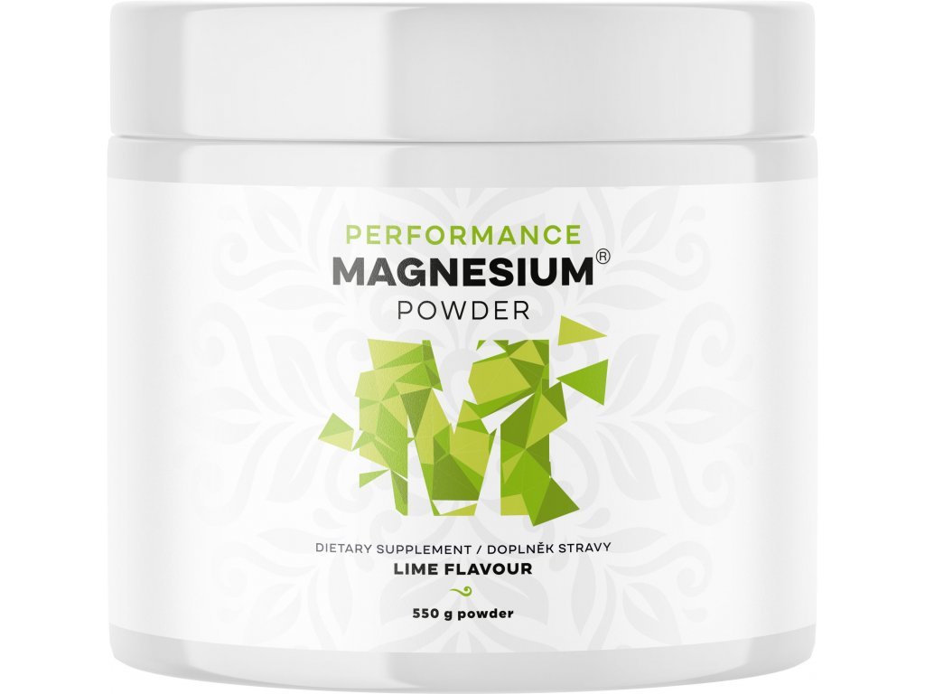 BrainMax Performance Magnesium Powder - Hořčík bisglycinát v prášku, 550 g Příchuť: Limetka
