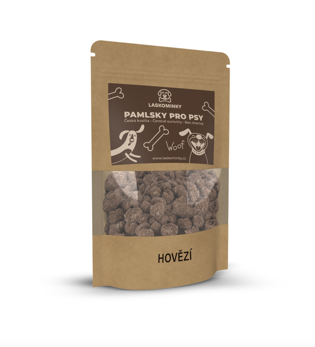 Laskominky Pamlsky tréninkové hovězí Hmotnost: 100 g